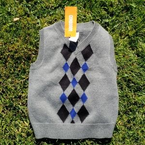 Gymboree Argyle vest 18-24 months